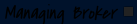 Managing Broker